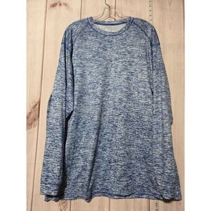 Badger Sport Men's‎ Blue Marled Long Sleeve Athletic T-Shirt Size 2XL